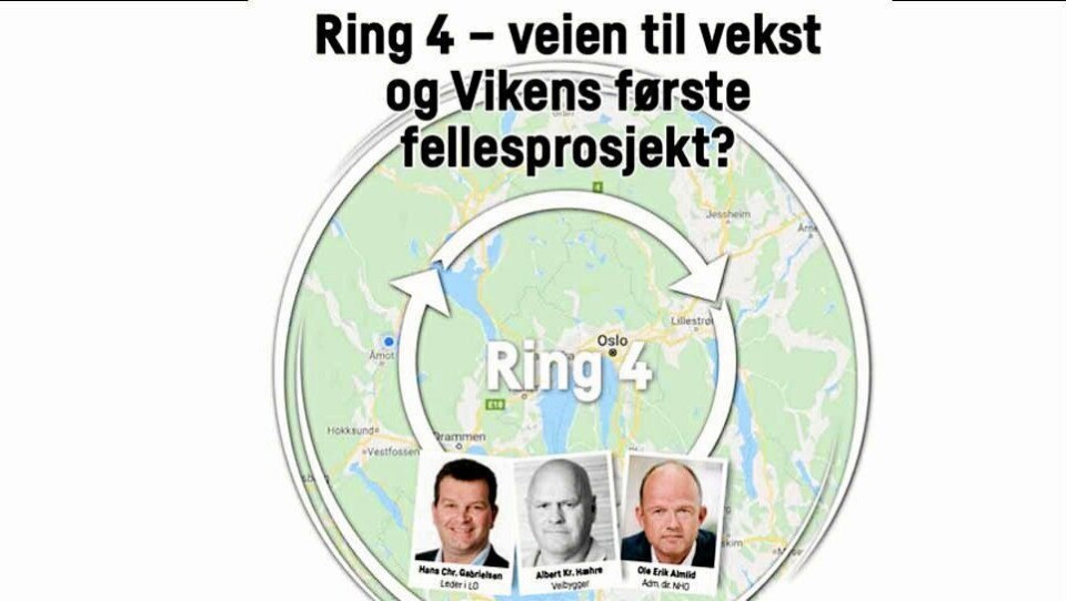 I forbindelse med at verdens beste skihoppere skal konkurrere i Vikersundbakken i mars, arrangeres en næringslivskonferanse med tema Ring 4.