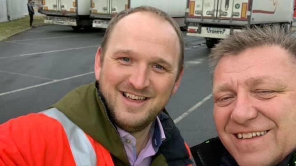 NLFs «lastebilgeneral», Geir A. Mo, er en av Norges viktigste stemmer i samferdselsdebatten. Her sammen med samferdselsminister Jon Georg Dale.