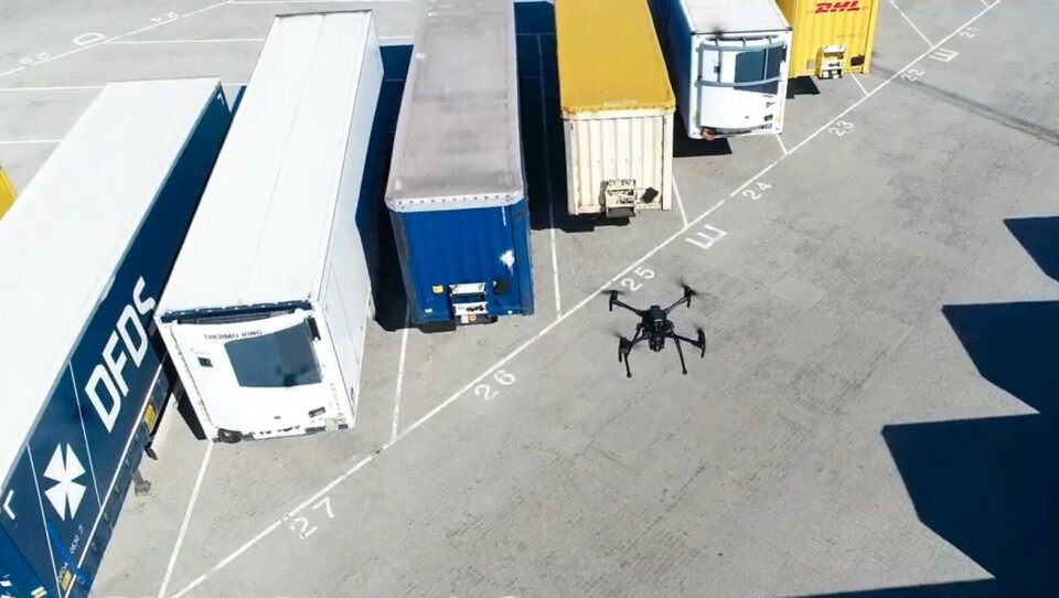 Bruker drone til å holde styr på trailere
