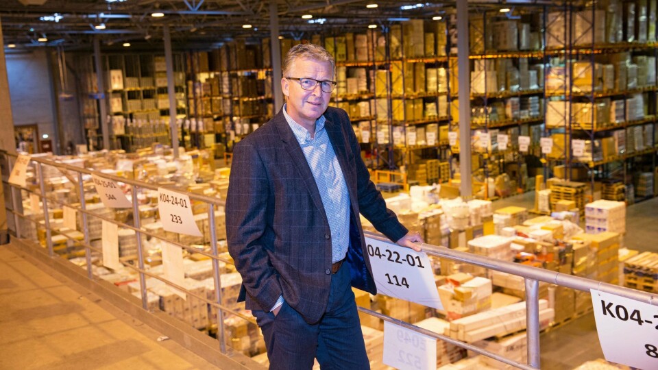 Europris har i dag fem ulike lagre i Fredrikstad, som skal erstattes av det nye lageret i Moss, forklarer, Logistikkdirektør Pål Christian Andersen, her fotografert på det gamle hovedlageret i Fredrikstad.