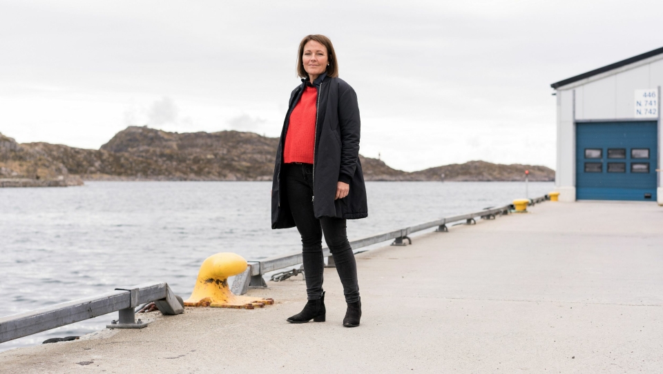 Adm. direktør Line Ellingsen og hennes tradisjonelle fiskeribedrift står i et nytt drama. (Foto: NHO)