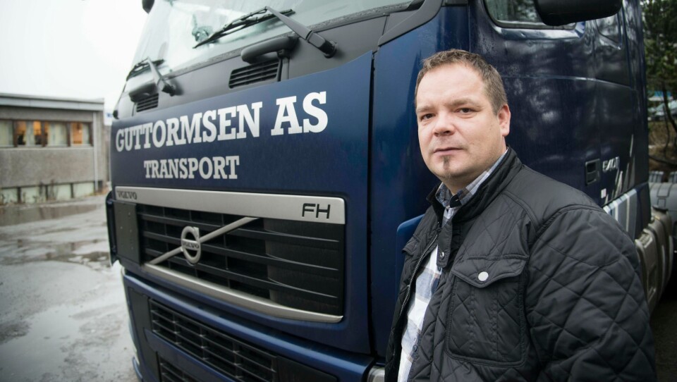 Jørn-Are Guttormsen, daglig leder i det nå konkursrammede Guttormsen Transport AS. Bilde fra 2015, tatt ved firmaets kontor i Nittedal (Akershus). Firmaet hadde også kontor i Tana i Finnmark.FOTO: ESPEN BRAATA