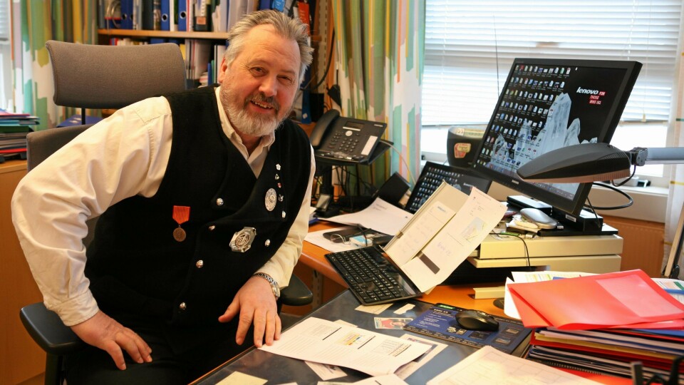 «Rallar» og havnedirektør Rune Arnøy jubler over 100 millioner kroner til elektrifisering av jernbane. Foto: Per Dagfinn Wolden