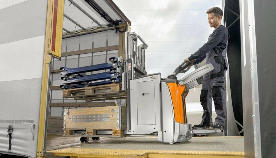 EXD-SF kan frakte to paller på 1000 kg hver.