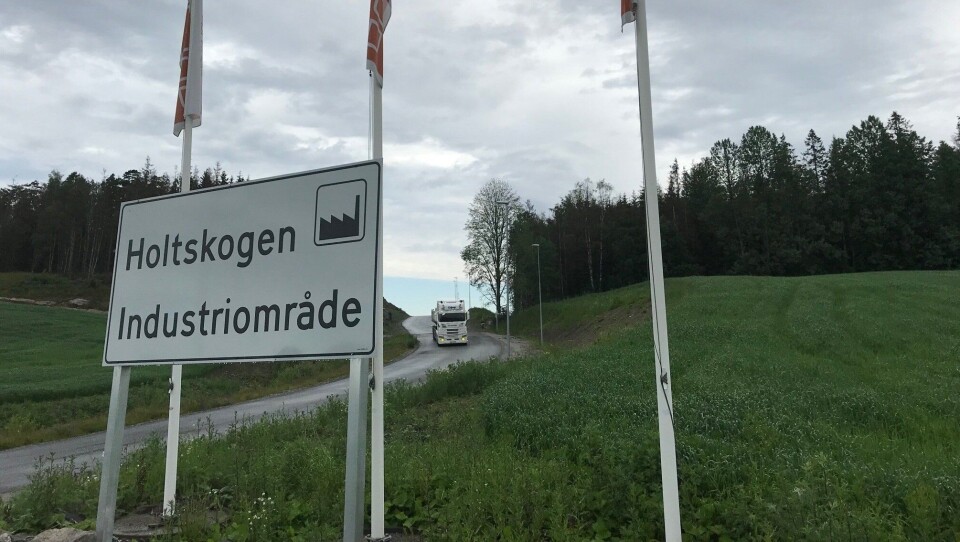 Tungbiltrafikken vil bare øke i Holtskogen Næringspark. Foto: Per Dagfinn Wolden