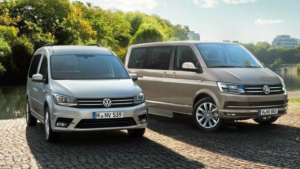 VW Caddy og Transporter er de to mest solgte varebilene i Norge.
