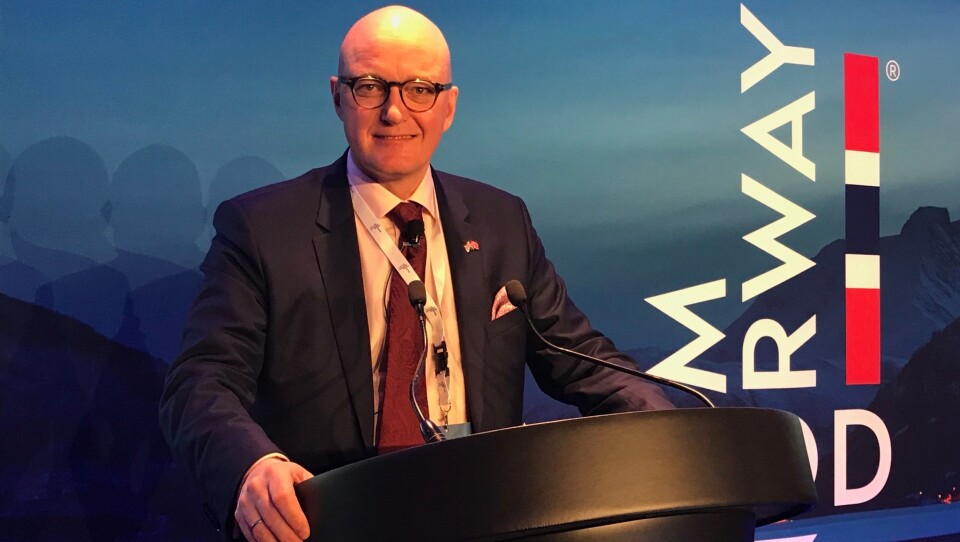 Hans Frode Kielland Asmyhr er Norges sjømatråds fiskeriutsending i Storbritannia og er bekymret for effektene av en mulig hard brexit for norsk sjømateksport.