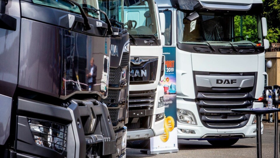 Alle de store lastebilprodusentene er på plass med utstillinger.
