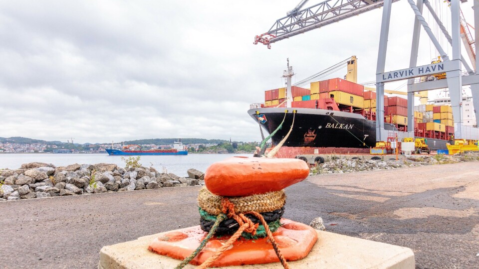 Gode godstall for Larvik havn. Foto: Larvik Havn KF.
