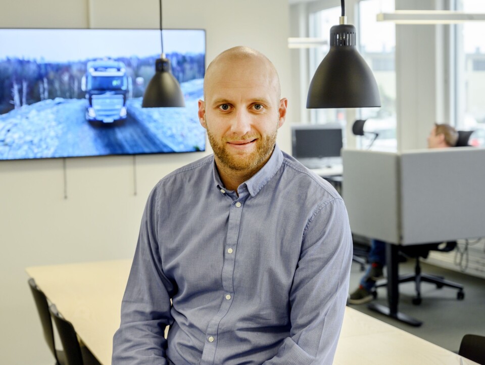 TIDLIG: Karstein Ahlin sier autonome lastbiler ikke er salgbare ennå. Derfor fakturer Volvo for tonnene de transporterer.