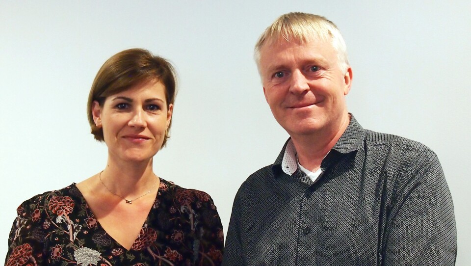 Isabelle Bion, adminstrerende direktør for Element Logic i Frankrike, og konsernsjef Dag-Adler Blakseth.