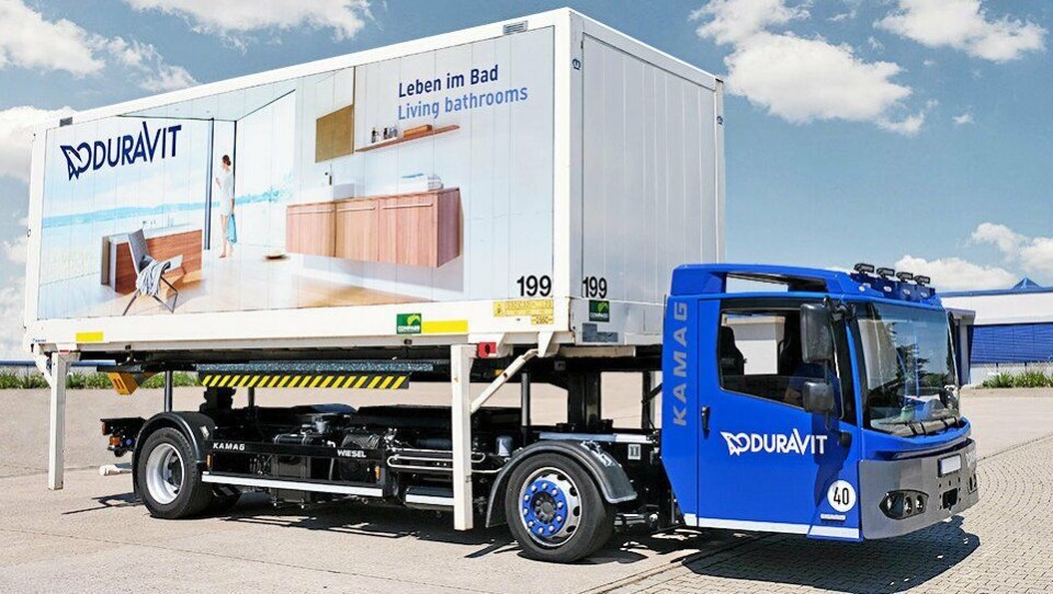 Det er rangereringsmaskiner av denne typen Brubakken nå leverer. Her fra utprøving hos en kunde i Tyskland.