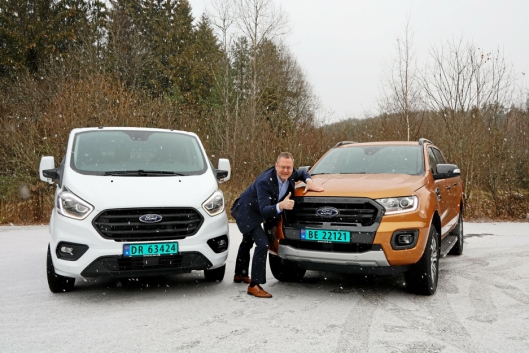 Per Gunnar Berg, adm. direktør i Ford Motor Norge er særdeles fornøyd med å ha tatt dobbeltseier.