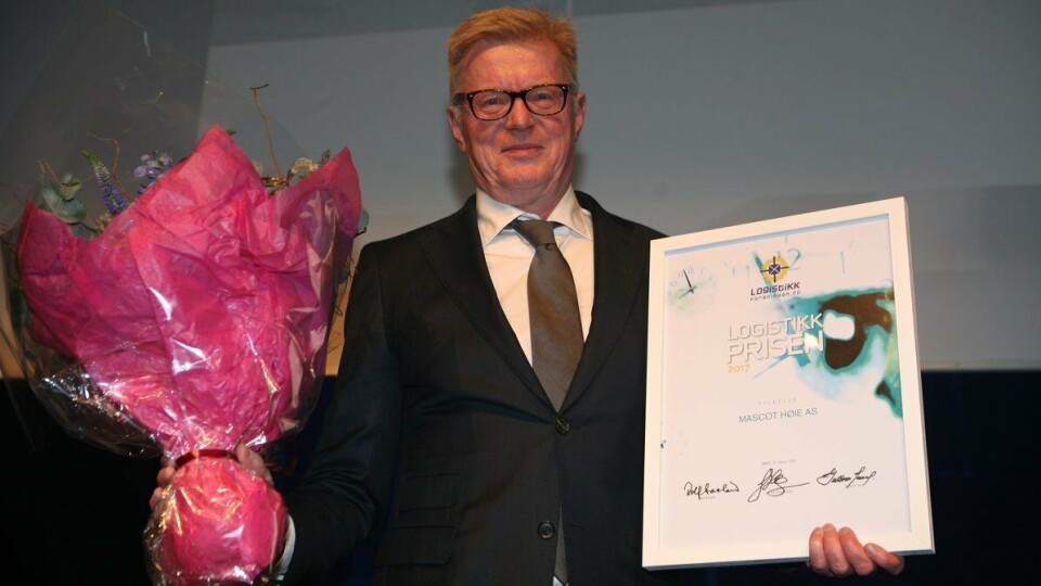 I 2017 mottok han Logistikkprisen for å ha fjernet sløseri i Mascot Høie. Foto: Per Dagfinn Wolden