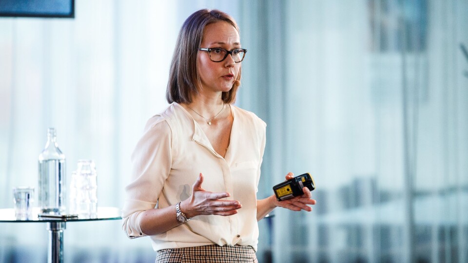 Det var klar tale fra Karoline Bjørklund, NHO LTs fagsjef for næringspolitikk på Enovakonferansen i Trondheim denne uken. (Foto: Kilian Munch/Enova)