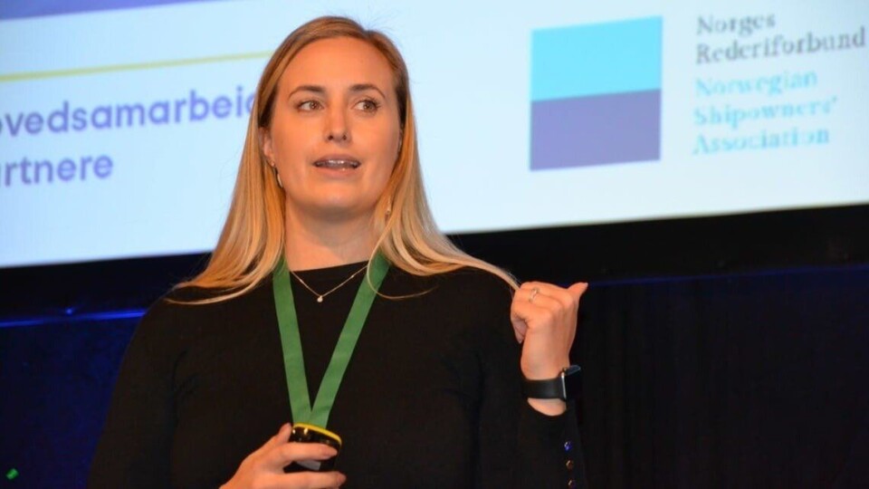 Den nye adm. direktøren i NCL, Bente Hetland, satte kursen for containerskiprederiet da hun på Haugesundkonferansen 10.-11. februar. (Foto: Maritimt Forum)