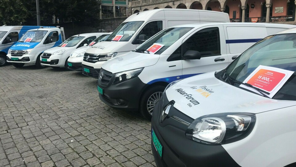 I 2019 delte Enova ut støtte til kjøp av ikke mindre enn 3300 elektriske varebiler.
