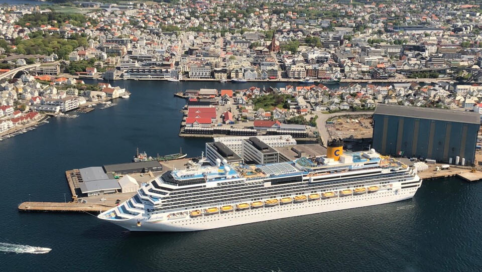 Cruiseskipet 'Costa Favlosa' til kai på Garpeskjær, Haugesund. Fotograf Vigleik Dueland/Karmsund Havn.