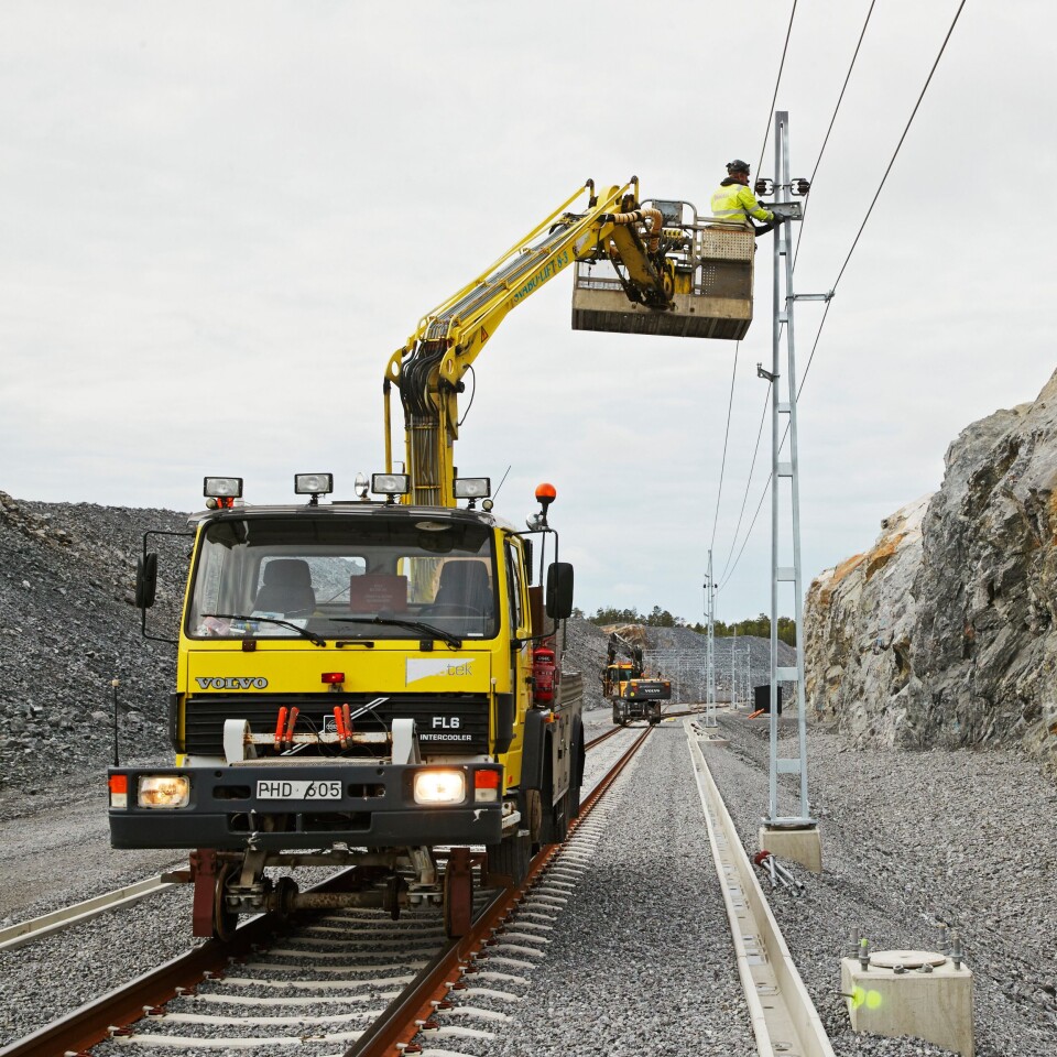 Jernbanesporet inn til havnen er nå ferdig bygget.