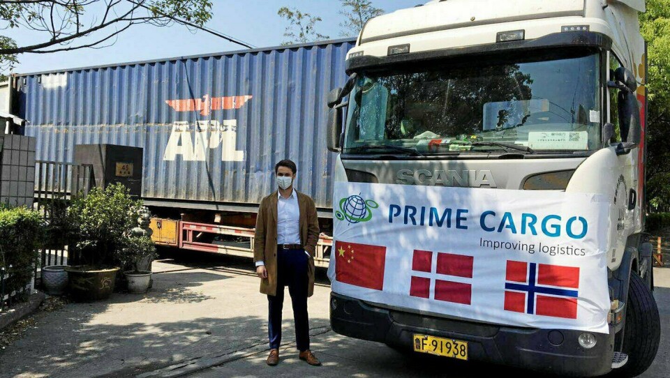 Wilhelm Georg Blomdal jobber for Prime Cargo i Kina, og har fått i stand transporten. Wilhelm Georg Blomdal jobber for Prime Cargo i Kina, og har fått i stand transporten.