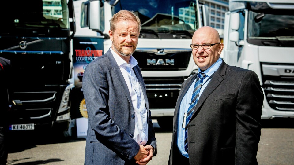 SATSER: Are Kjensli (til venstre), NHO Logistikk og Transport og Jo Eirik Frøise, Norsk Industri går inn for å arrangere konferanse i tilnærmet full skala i oktober.