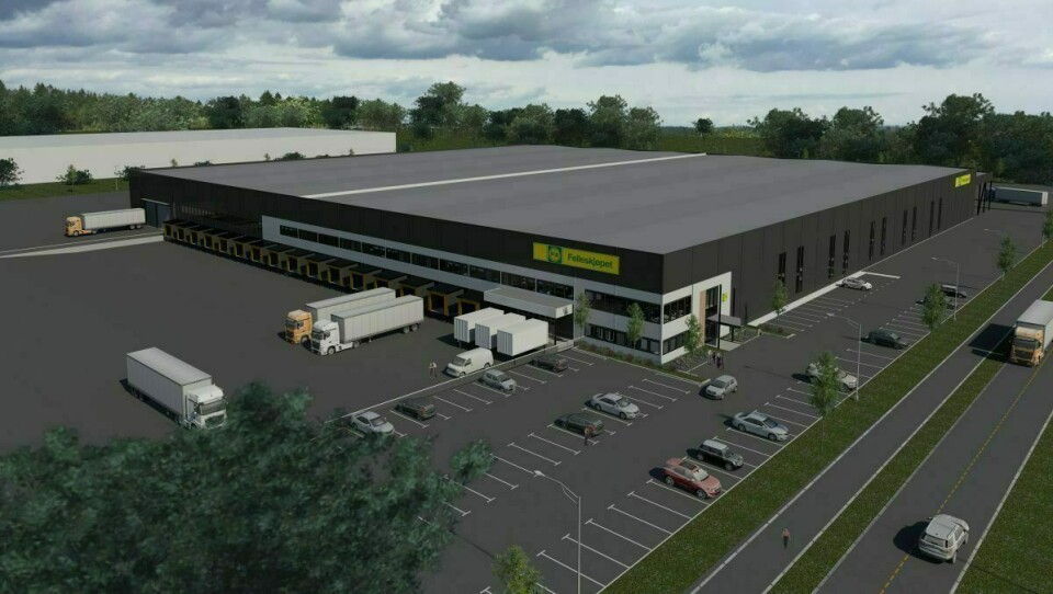 Ved årsskiftet 2021/2022 skal Felleskjøpets nye sentrallager stå klart på Gardermoen.