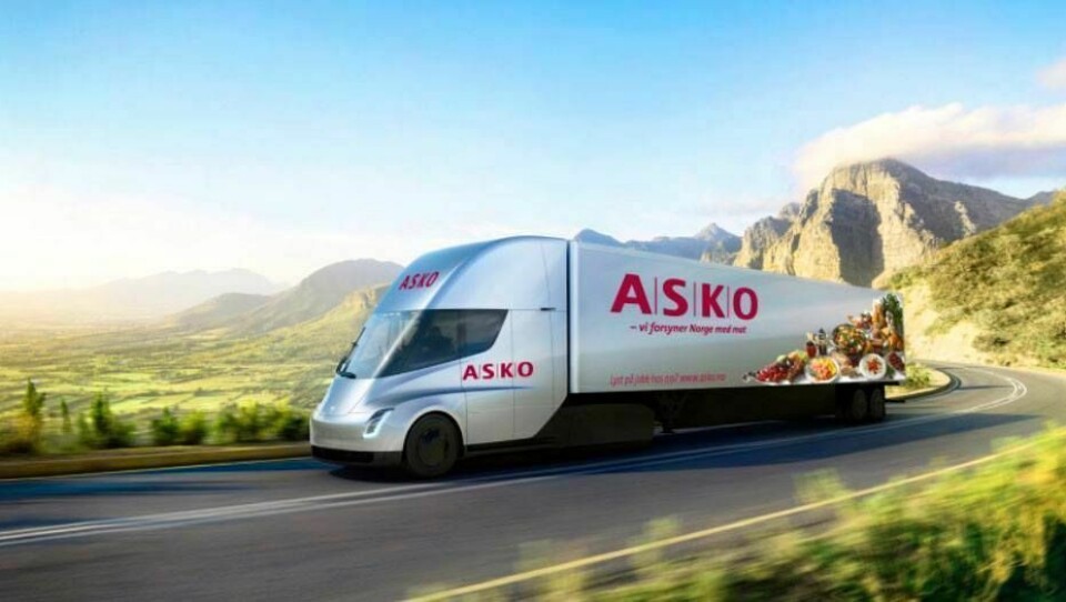 Asko er blant kundene som har bestilt Tesla Semi. Asko er blant kundene som har bestilt Tesla Semi.