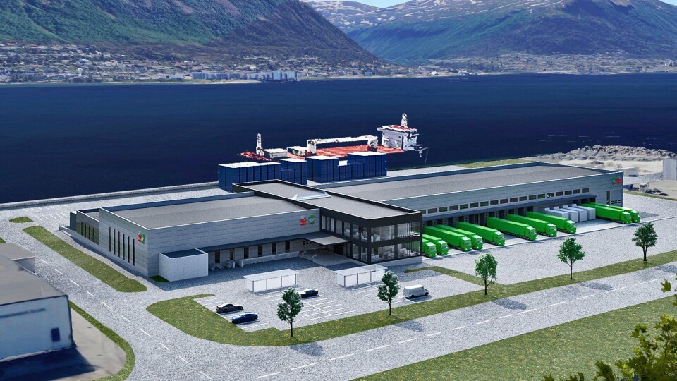 Den nye terminalen skal ligge rett ved kaia i Tromsø.