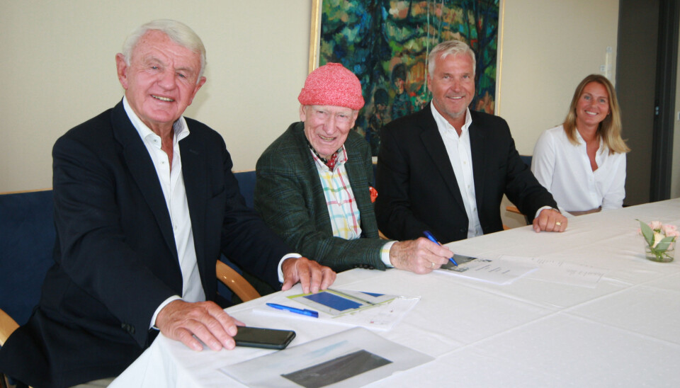 Egil Stenshagen, Olav Thon, Pål Oord og Annette Hofgaard.
