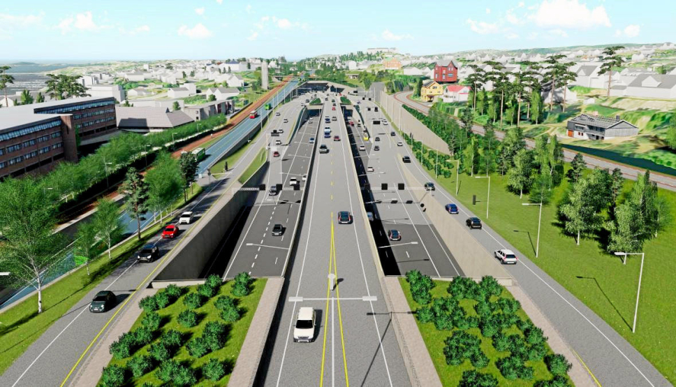DELVIS I TUNNEL: Den nye motorveien gjennom Bærum er for en stor del planlagt anlagt i tunnel og vil frigjøre arealer i den folkerike kommunen vest for Oslo.