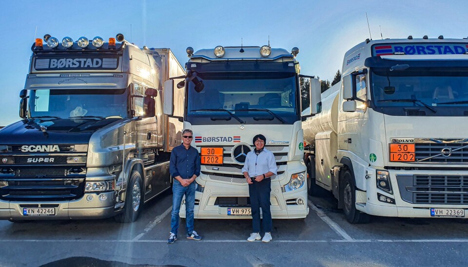 Frode Eggan og Lisbeth Myrvold Bjerve tar styringen i Børstads Transport.