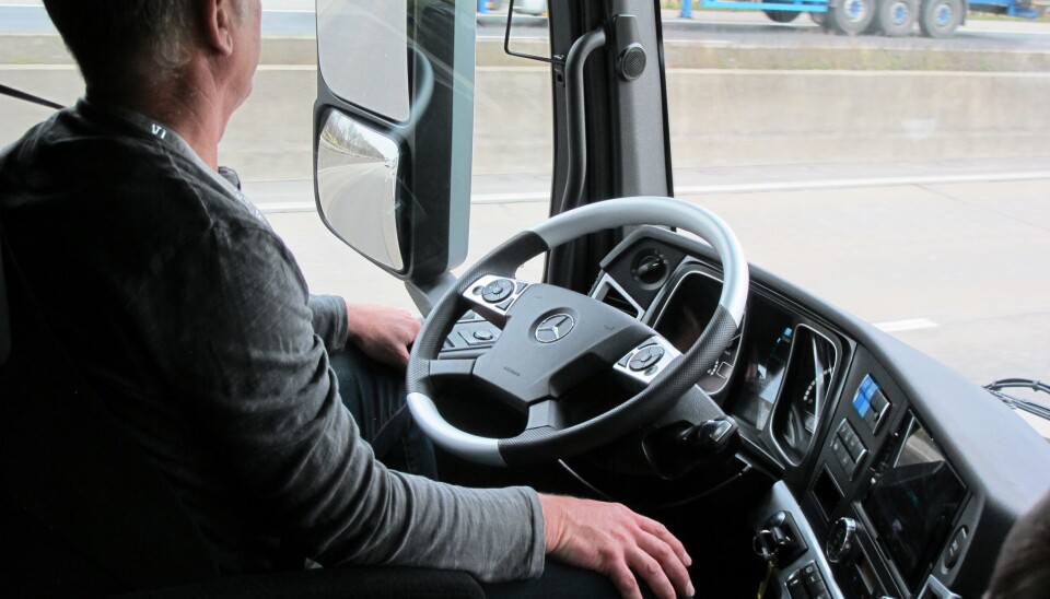 Illustrasjonsbilde av selvkjørende lastebil i Düsseldorf, tatt i mars 2016.