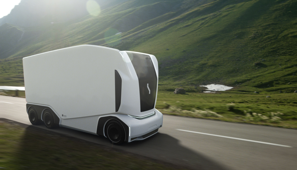 Einride Pod er litt mer aerodynamisk og har bedre lys en forgjengeren. Lastekapasiteten er på 16 tonn / 15 paller.