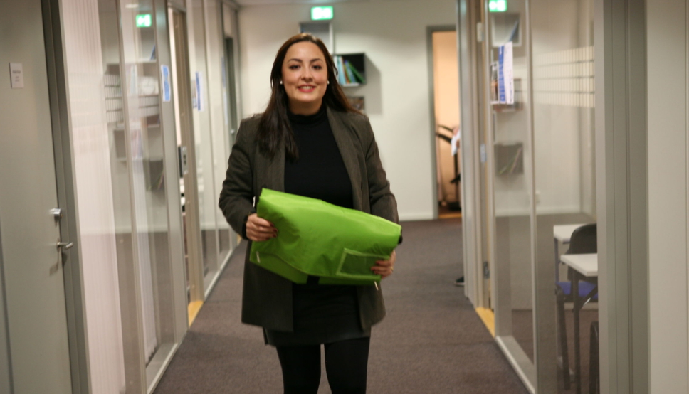 Natasha Jancovic er på god vei til å revolusjonere emballasje-verden. Foto: Per Dagfinn Wolden