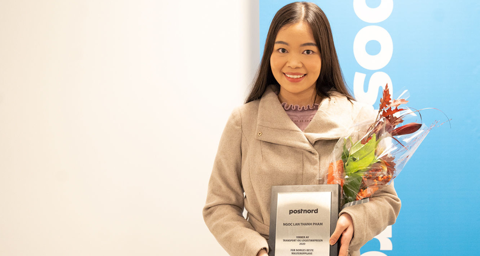 BESTE MASTER: Ngoc Lan Thanh Pham har skrevet årets beste masteroppgave innen logistikk.
