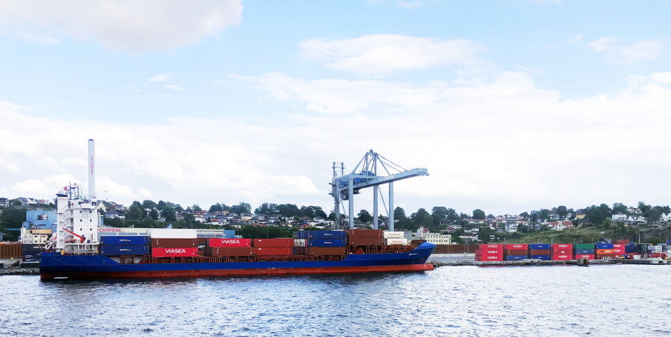 Viaseas «JSP Carla» i Moss Havn. Nå legges også Larvik Havn til Viaseas rutenettverk. Viaseas «JSP Carla» i Moss Havn. Nå legges også Larvik Havn til Viaseas rutenettverk.