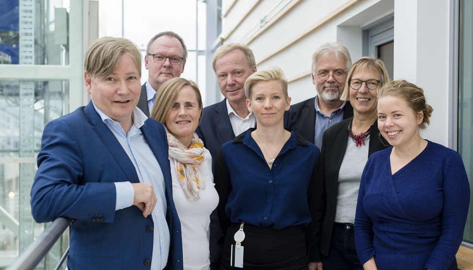 Ole Andreas Hagen er styreleder i TØI, Vice President i verdensorganisasjonen FIATA og program- og porteføljestyrer i Forskningsrådet. Her sammen med TØI-styret.