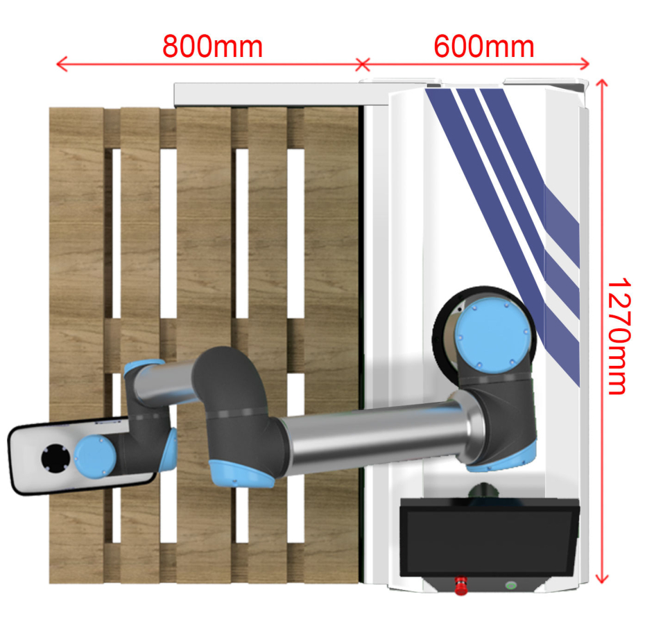 LITEN: EasyPallet tar liten plass og kan håndtere to palleplasser på en gang.