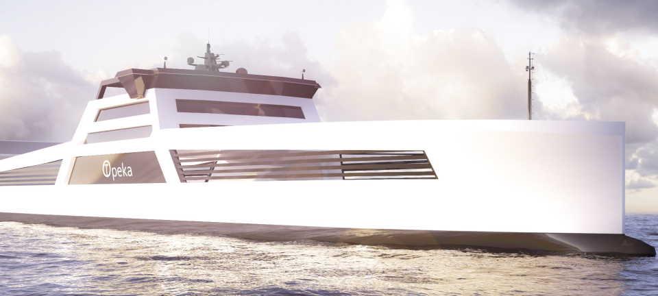 Godsskip på hydrogen i fast rute