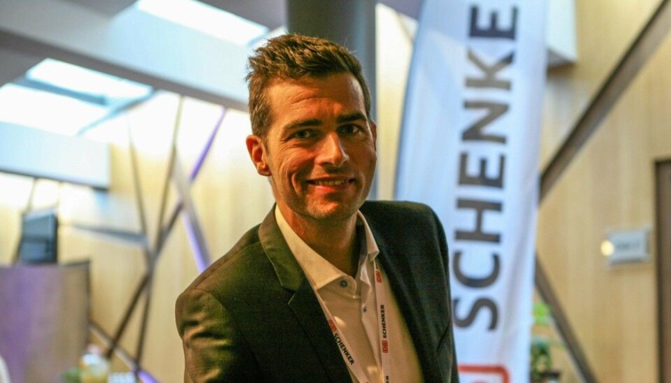 Schenkers «fly-sjef» (Head of Air Freight), Morten Würgler, forteller at SAS Cargo-bygget som base bidrar til en betydelig styrking av selskapets totale fly-produkt. Foto: Per Dagfinn Wolden