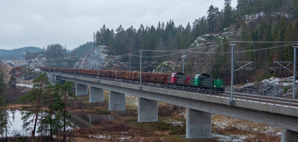 Med en togterminal i Larvik kan tømmer og flis fraktes effektivt til Halden.