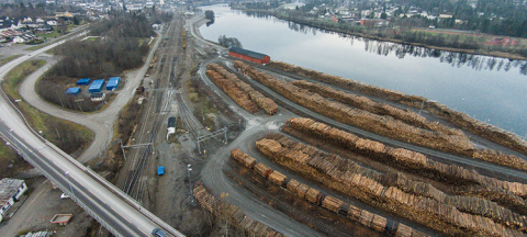 Ruster opp tømmerterminal