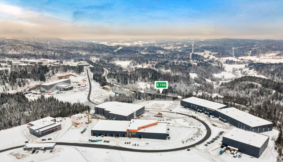 GOD BELIGGENHET: Røyken Næringspark ligger strategisk plassert langs E134.