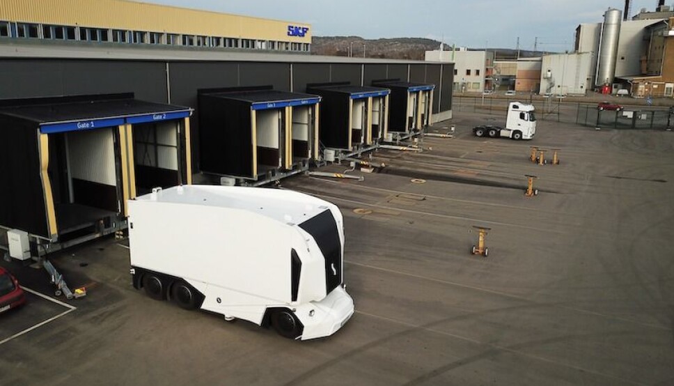 Einrides autonome lastebiler skal etter planen kjøre på offentlig vei mellom SKFs fabrikker i Göteborg. Einrides autonome lastebiler skal etter planen kjøre på offentlig vei mellom SKFs fabrikker i Göteborg.