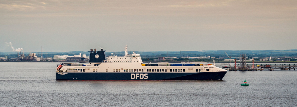 I RUTE: DFDS har to ukentlig avganger med roro-skip hver vei mellom Brevik og Immingham i Storbritannia.