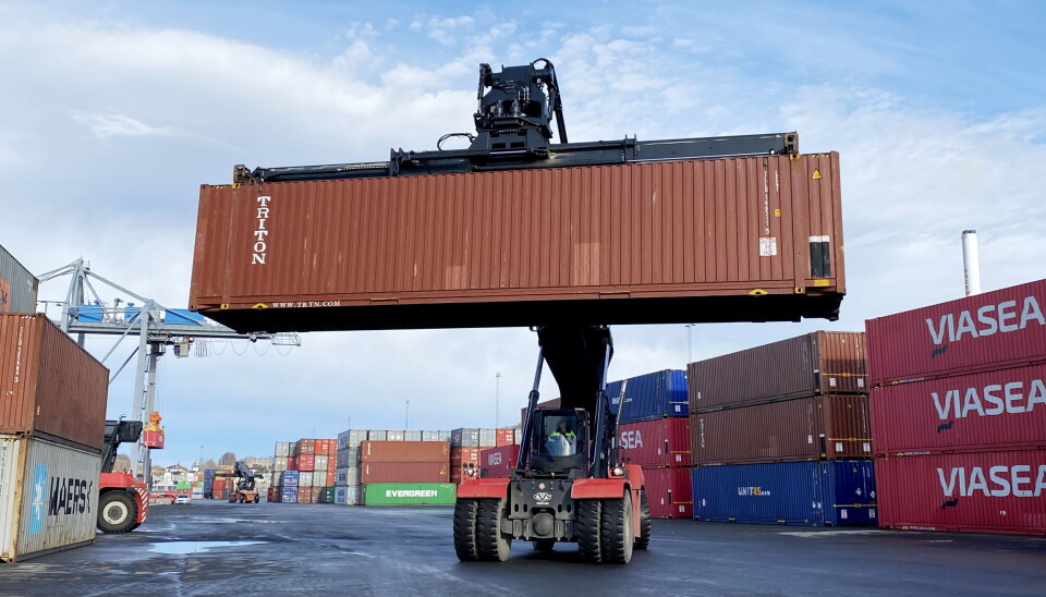 Moss Havn har hatt et stabilt containervolum, og har vokst med 40 TEUs fra første kvartal i fjor til i år.
