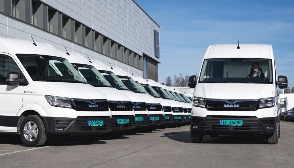 DB Schenker har hatt åtte elektriske MAN eTGE fra før, og har nylig fått levert ytterligere 17 biler. DB Schenker har hatt åtte elektriske MAN eTGE fra før, og har nylig fått levert ytterligere 17 biler.