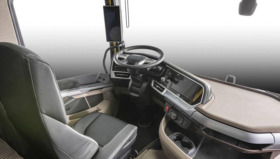 FØRERPLASSEN: Med en helt ny og forbedret arbeidsplass blir hverdagen enda bedre for Daf-førere.