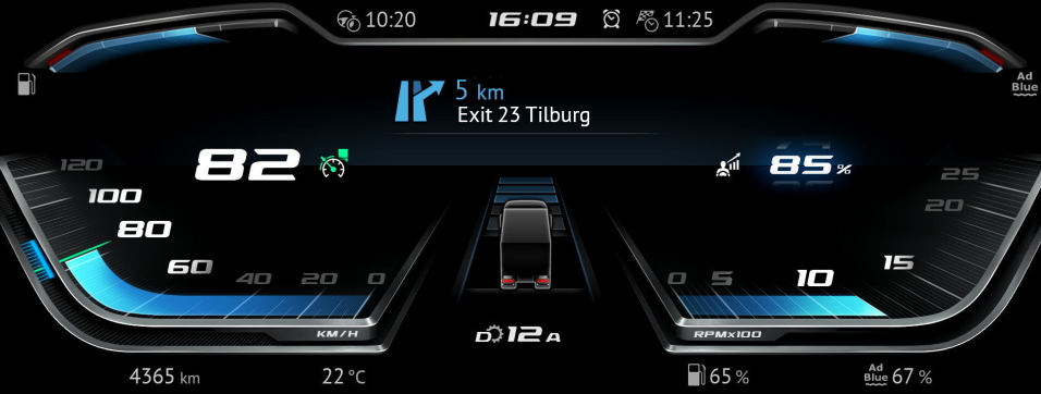 INSTRUMENT: Det nye instrumentpanelet tillater individuell tilpasning etter førerens ønsker.