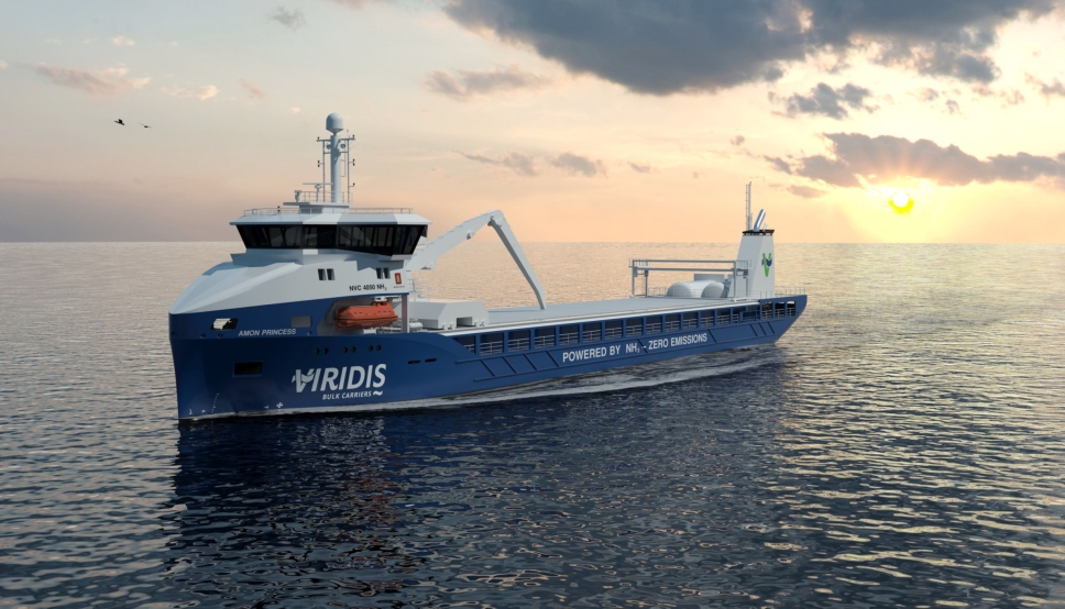 Viridis satser på å bestille sine ammoniakk-drevne skip neste år, og ha dem i trafikk i 2024.